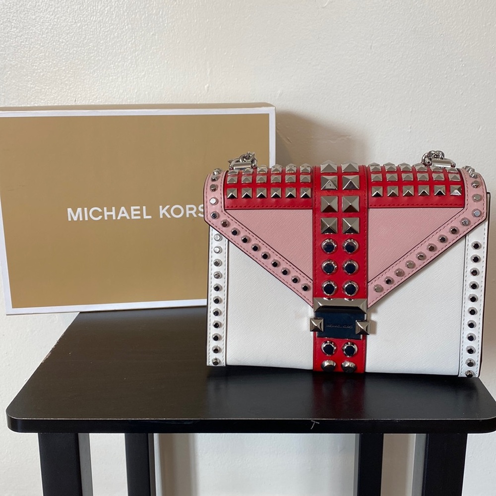 Michael kors studded crossbody